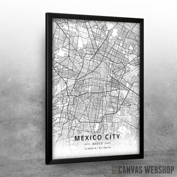 Meksiko siti mapa - white