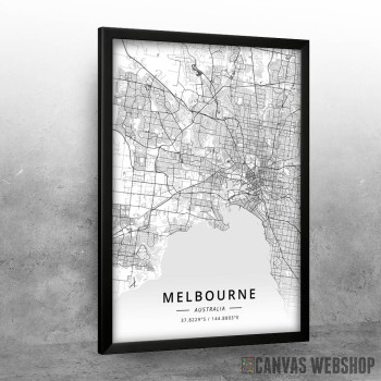 Melburn mapa - white Melburn mapa - white
