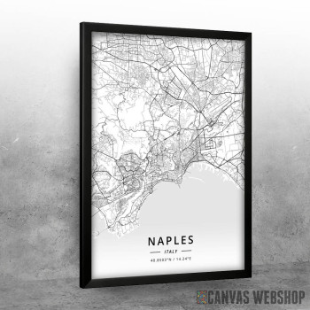 Napulj mapa - white Napulj mapa - white