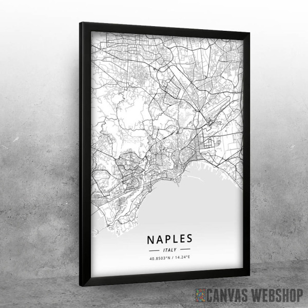 Napulj mapa - white Napulj mapa - white