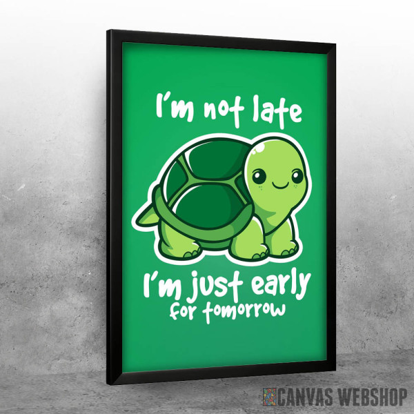 Never late turtle