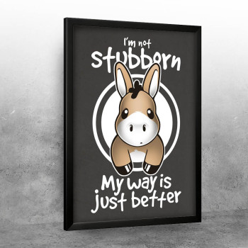 Not stubborn mule