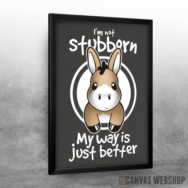 Not stubborn mule