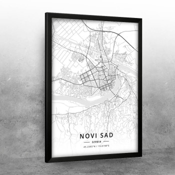 Novi Sad mapa - white