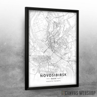 Novosibirsk mapa - white Novosibirsk mapa - white