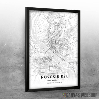 Novosibirsk mapa - white Novosibirsk mapa - white