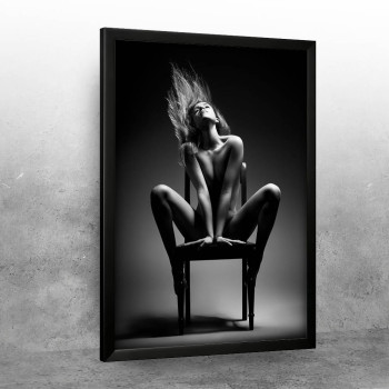 Nude woman on chair