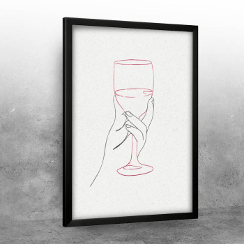 One Line Wine Poster 2