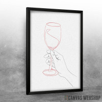 One Line Wine Poster One Line Wine Poster