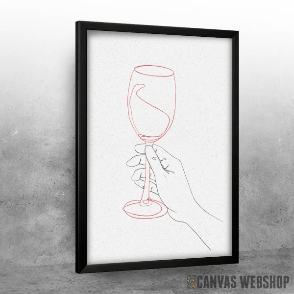 One Line Wine Poster One Line Wine Poster