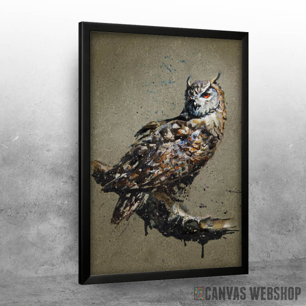 Owl watercolor painting