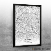 Pariz mapa - white