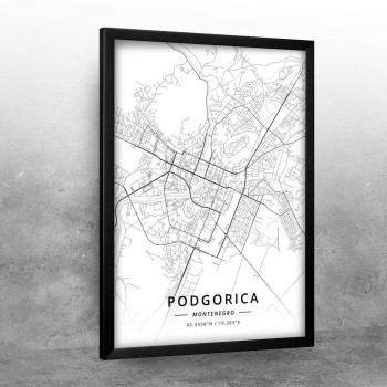Podgorica mapa - white