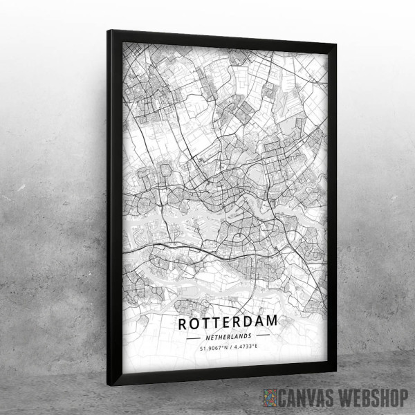 Roterdam mapa - white