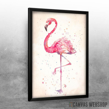 Roze flamingo vodenim bojama