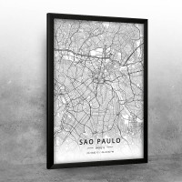 Sao Paolo mapa - white