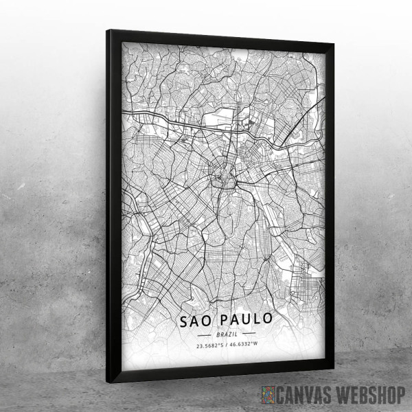 Sao Paolo mapa - white