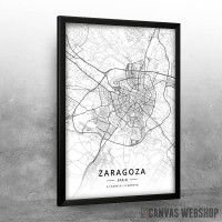 Saragosa mapa - white