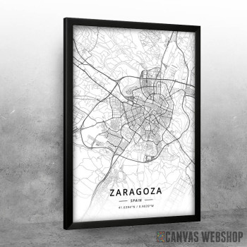 Saragosa mapa - white Saragosa mapa - white