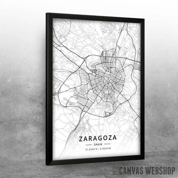 Saragosa mapa - white