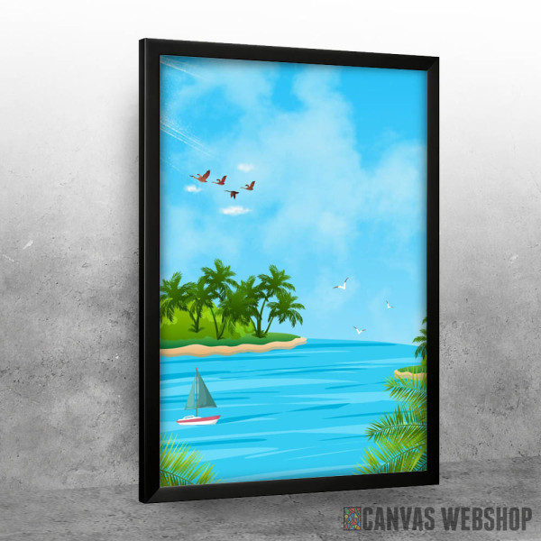 Seaside Beach Summer Palm