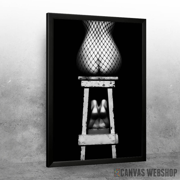 Sensual woman sitting rear