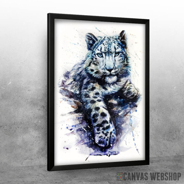 Snow leopard watercolor 3