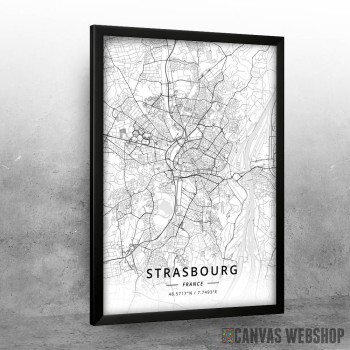Strazbur mapa - white Strazbur mapa - white