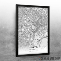 Tokio mapa - white