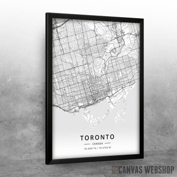 Toronto mapa - white Toronto mapa - white