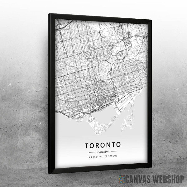 Toronto mapa - white Toronto mapa - white