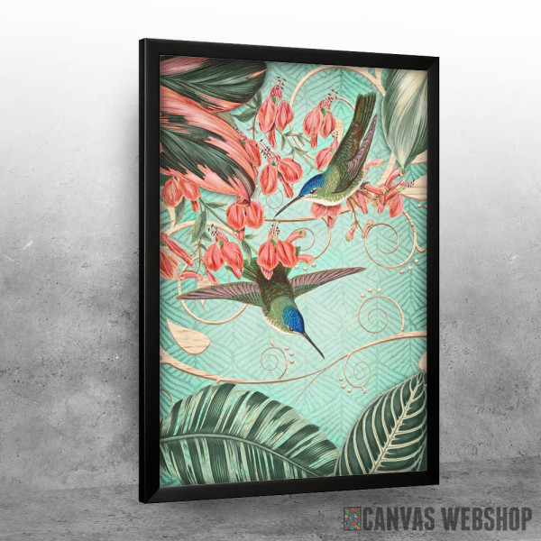 Tropical Mint and Coral Collage