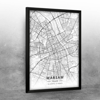 Varšava mapa - white
