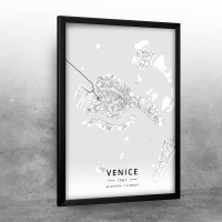 Venecija mapa - white