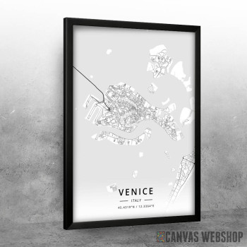 Venecija mapa - white