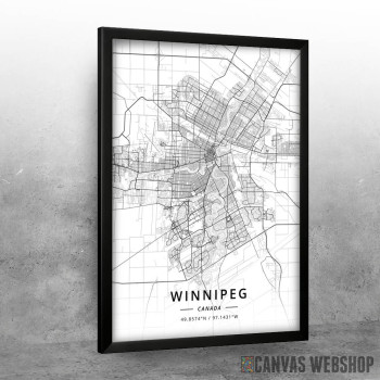 Vinipeg mapa - white Vinipeg mapa - white