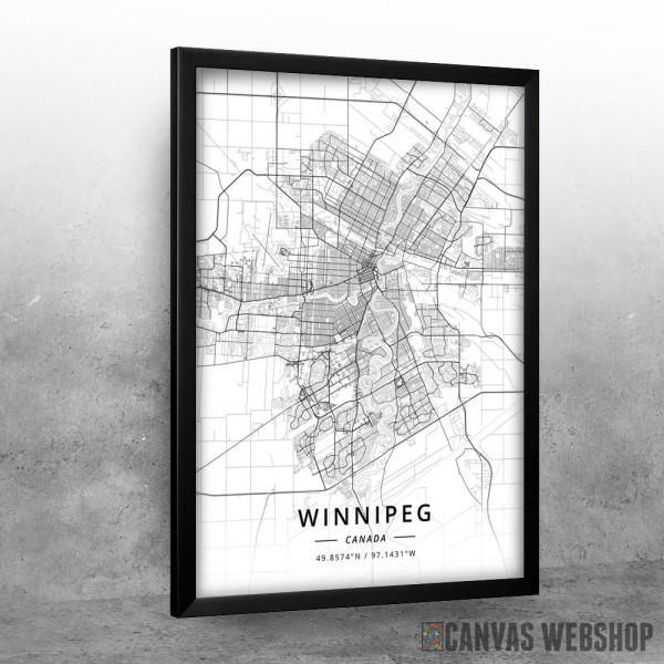 Vinipeg mapa - white Vinipeg mapa - white
