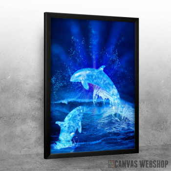 Water blue dolphins