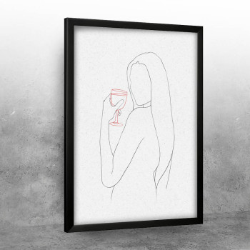 Wine and Girl Poster