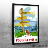 Yugoslavia road sign