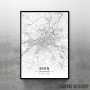 Bern mapa - white