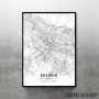 Bremen mapa - white Bremen mapa - white