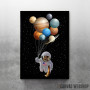 Cat Holding Planet Balloon Cat Holding Planet Balloon
