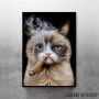 Disgruntle Cat with Cigar