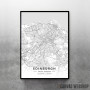 Edinburg mapa - white