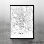 Gent mapa - white Gent mapa - white