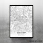 Glazgov mapa - white Glazgov mapa - white