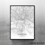 Hamburh mapa - white Hamburh mapa - white