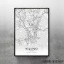 Helsinki mapa - white Helsinki mapa - white