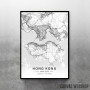 Hong Kong mapa - white Hong Kong mapa - white